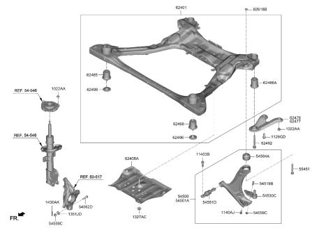 2004 Hyundai XG350  Bolt-FLANGE Diagram for 54561L2000