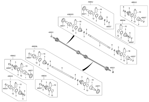 2003 Hyundai XG350 COVER-DUST Diagram for 49572P2000
