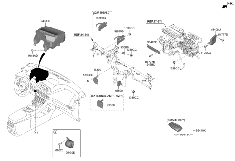 2003 Hyundai XG350  UNIT ASSY-HEAD UP DISPLAY Diagram for 94310S2410