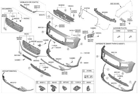 2003 Hyundai XG350  Ultrasonic Sensor-S.P.A.S Diagram for 99310S1700CA