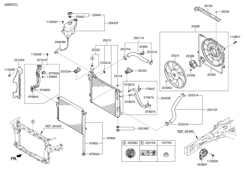 2019 Hyundai Kona Electric  Hose-Over Flow Diagram for 254432W500