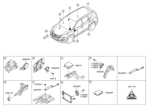 2019 Hyundai Kona Module Assembly-Air Bag Control Diagram for 959104Z000