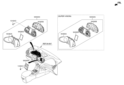 2019 Hyundai Kona Electric Cluster Assembly-Instrument Diagram for 940014Z000