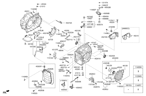 2019 Hyundai Kona  Lever-Automatic Transaxle Manual Control Diagram for 459323B050