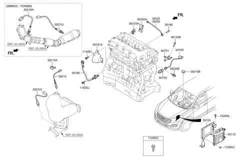 2019 Hyundai Kona Bracket-Pcu Diagram for 391502G800