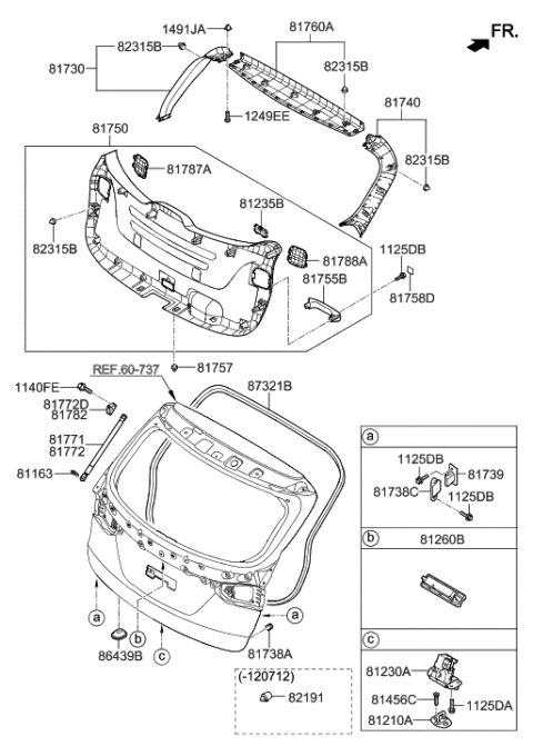2019 Hyundai Kona Joint-Ball Diagram for 8116302000