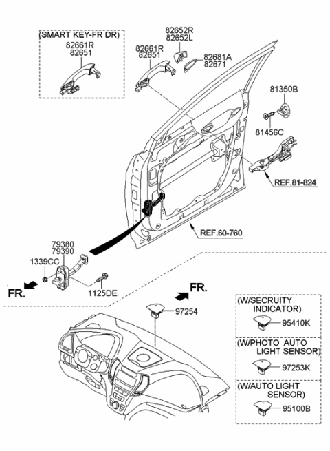 2019 Hyundai Kona Electric  Striker Assembly-Door Diagram for 813501D000