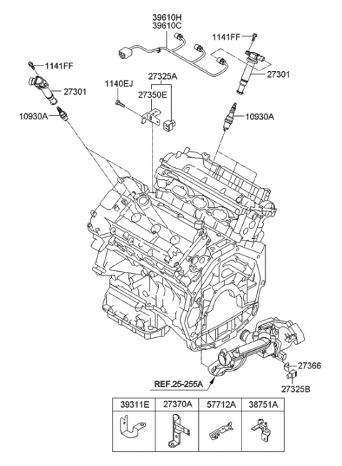 2006 Hyundai Veracruz Plug Assembly-Spark Diagram for 1884011051