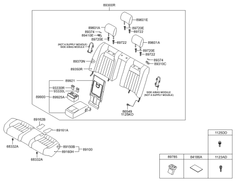 2016 Hyundai Elantra Switch Assembly-Seat Heater, RH Diagram for 933353M600