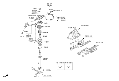 2010 Hyundai Veracruz  Front Suspension Strut Dust Cover Diagram for 546283M000