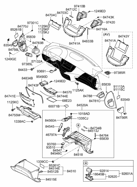 2019 Hyundai Veloster N  Clip-Spring Diagram for 847432E100