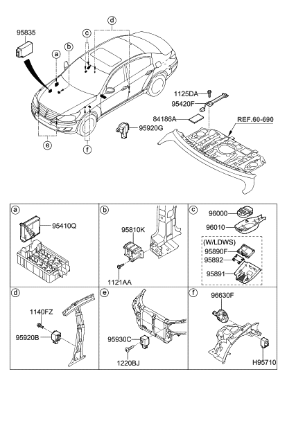 2019 Hyundai Veloster N  Unit Assembly-Fam Diagram for 954103M020