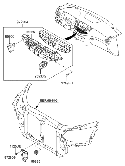 2009 Hyundai Veracruz  Sw-SBR Diagram for 959303M500