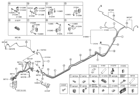 2016 Hyundai Elantra  Clip-Hose Diagram for 587272D000