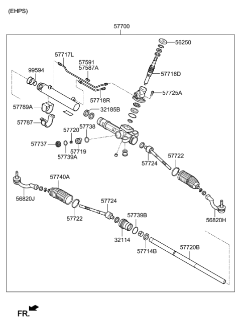 2006 Hyundai Veracruz Steel-Bend Diagram for 577223M900