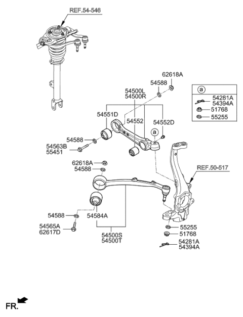 2009 Hyundai Veracruz  Washer-Plain Diagram for 545883N000