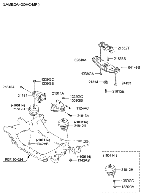 2009 Hyundai Veracruz  Stopper Diagram for 218373M000