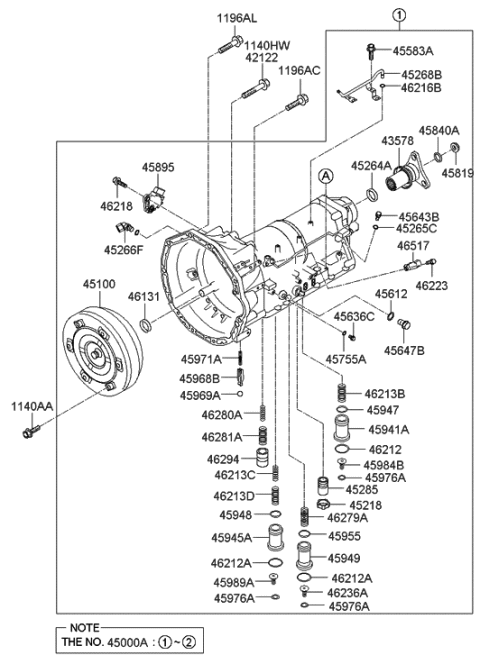 2010 Hyundai Veracruz  O-Ring Diagram for 4575511700