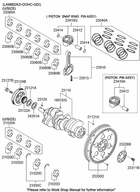 2019 Hyundai Veloster N Sprocket-Oil Pump Diagram for 231233CGA0