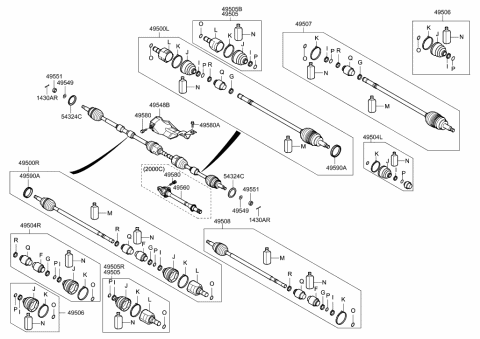 2023 Hyundai Santa Fe Hybrid  Bolt-Washer Assembly Diagram for 495802T100