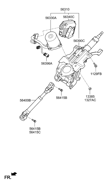 2023 Hyundai Nexo  Controller-Eps Diagram for 563403Q000