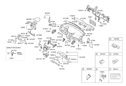 2021 Hyundai Nexo  Plate-Mounting Diagram for 848453S000