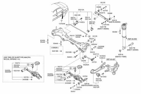 2023 Hyundai Nexo  Bush-Rear Suspension Arm Diagram for 552153Q000