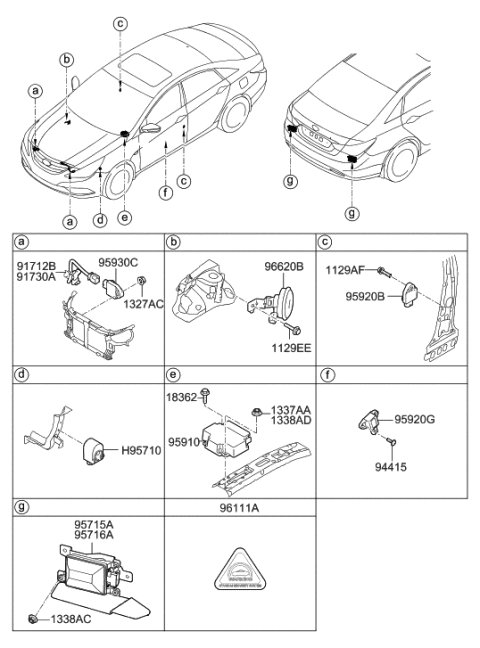 2022 Hyundai Santa Fe Hybrid  Wiring Harness-AIRBAG Diagram for 917113Q000