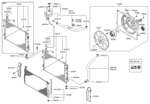 2023 Hyundai Nexo  Radiator Assembly Diagram for 253103R501