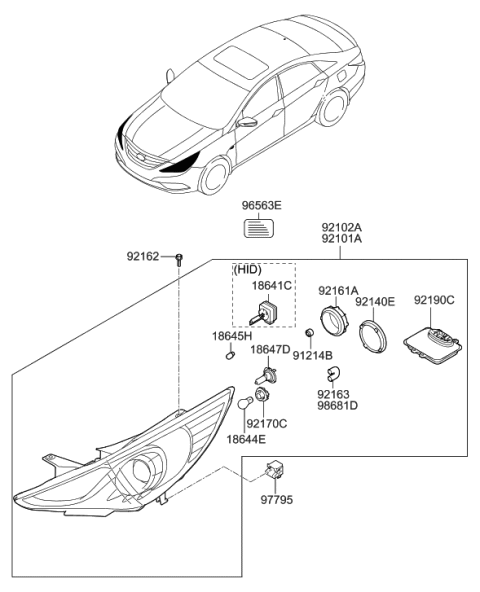 2021 Hyundai Nexo  Tube-Rubber Diagram for 9216334500