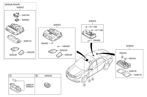 2021 Hyundai Nexo SWTICH Assembly-SUNROOF Diagram for 928183Q010