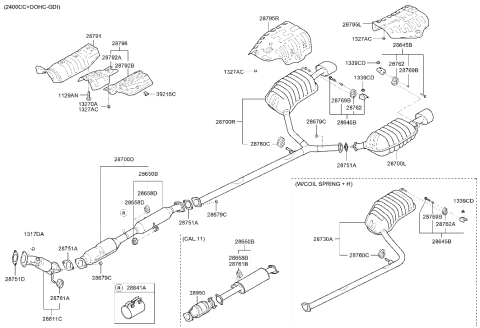 2023 Hyundai Nexo  Protector-Heat Front Diagram for 287913S000