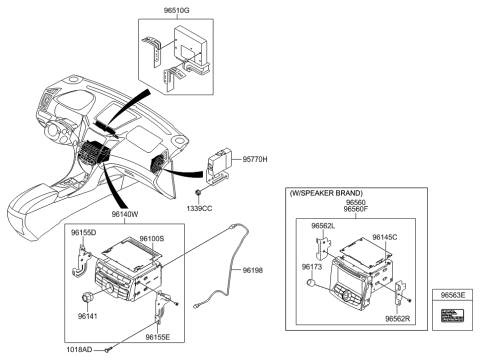 2021 Hyundai Nexo  Bracket-Mounting, LH Diagram for 965623Q000