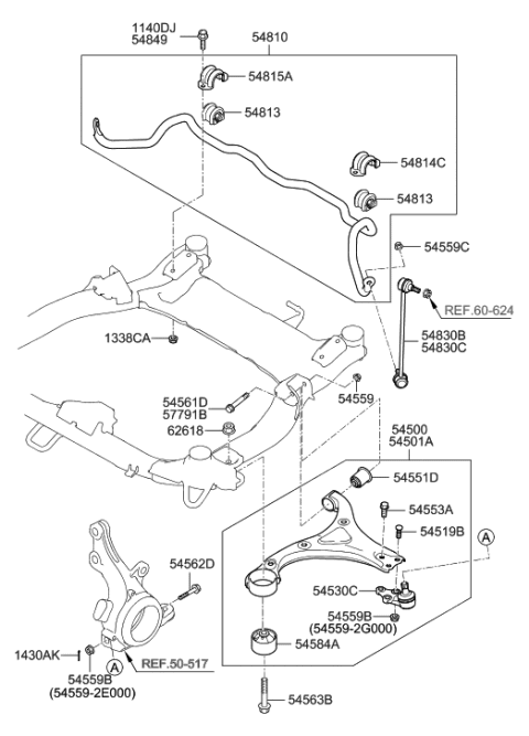 2021 Hyundai Nexo  Bolt Diagram for 548622T000