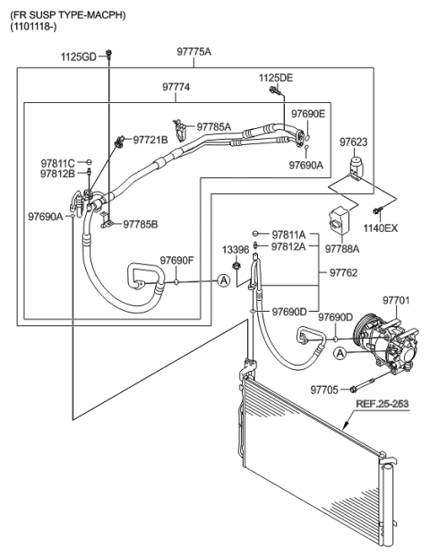 2021 Hyundai Santa Fe Hybrid  Hose-Discharge Diagram for 977623Q000