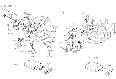 2022 Hyundai Accent  Arm-Ventilator Door Diagram for 9722422000