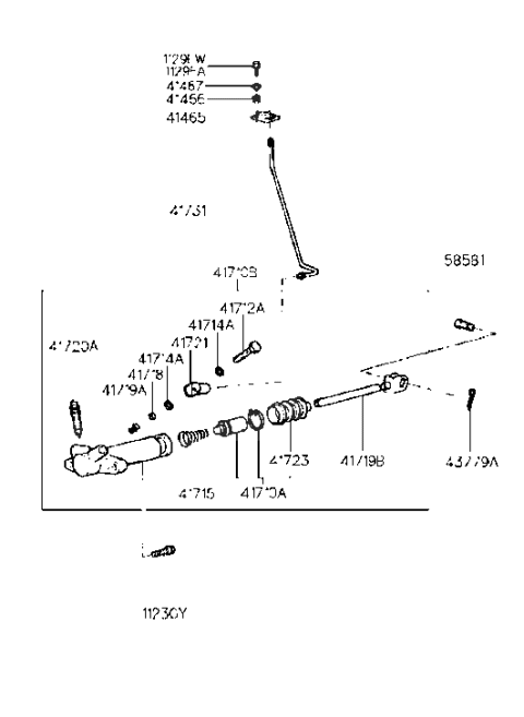 1999 Hyundai Accent  Rod-Push Diagram for 4172222650