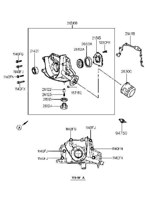 2023 Hyundai Kona  Seal-Oil Diagram for 2142122001