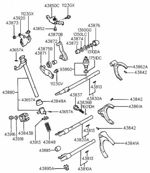 2022 Hyundai Ioniq  Cover-Dust Manual Transaxle Select Shaft Diagram for 4387522600