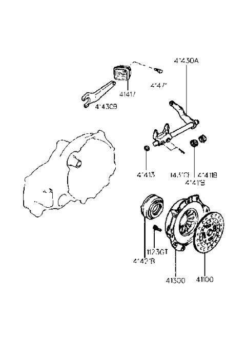 2022 Hyundai Ioniq  Disc Assembly-Clutch Diagram for 4110022610