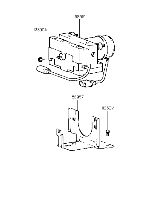 2022 Hyundai Ioniq  Bracket-Hydraulic Module"A" Diagram for 5896022300