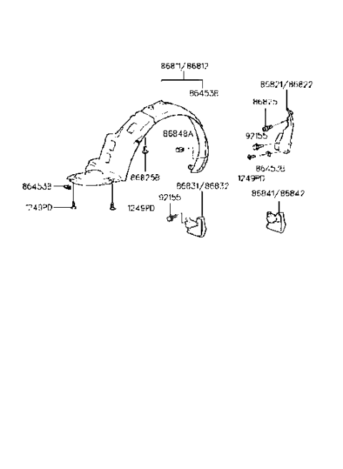 2022 Hyundai Accent  Bolt-Head Lamp Mounting Diagram for 9215522000