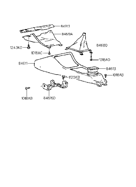 2023 Hyundai Palisade  Drink Holder Diagram for 8465022000