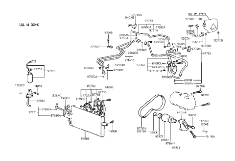 2023 Hyundai Kona  V-Belt Diagram for 9771322000