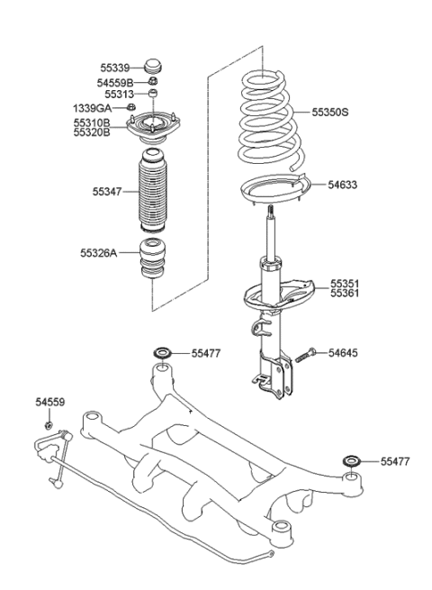 2021 Hyundai Genesis G70  Bolt-FLANGE Diagram for 546452E000