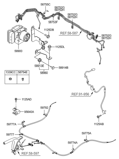 2021 Hyundai Genesis G80 Sensor Assembly-"G" Diagram for 956902E500