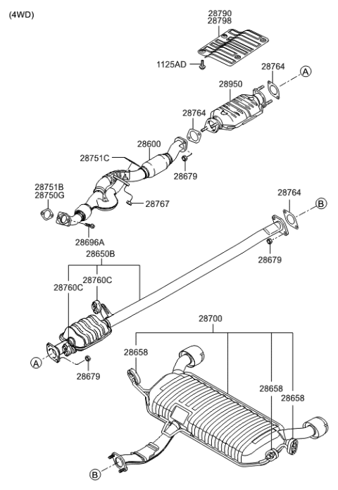 2021 Hyundai Kona Panel-Heat Protector Diagram for 287982E000