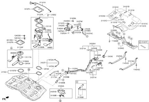 2021 Hyundai Genesis G80  Hose-Canister To Vaper Diagram for 313712E300