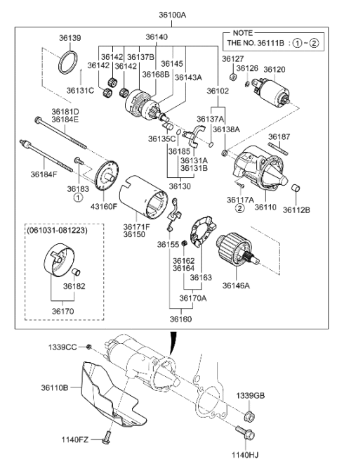 2021 Hyundai Genesis G80  Washer-Spring Diagram for 3612621000