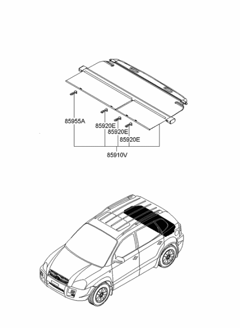 2021 Hyundai Genesis G70 Trim Assembly-Front Pillar LH Diagram for 858102E000J9